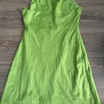 Dillard's Olive Green Silk Cowl Neck Mini Dress Photo 1