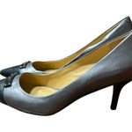Coach Black Silver Pointed Toe Kitten Heel Pumps Women's Size 9B Photo 0