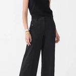 J.Crew  Petite Sydney Wide-leg Pant in bi-stretch cotton blend - Black - 2P Photo 1