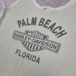 Harley Davidson Green Embroidered Palm Beach Waffle Knit Tank Top size Large Photo 2