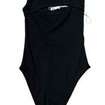 ZARA  | Black Asymmetrical Bodysuit Photo 0