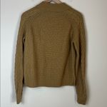 J.Crew Women's Cable Knit Sweater Pom Pom Wool Caramel Sz Small Photo 5