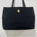 Lauren Ralph Lauren Canvas Leather Black Tote Shoulder Bag Purse Capsule Classic Photo 1