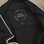 Cozy Earth Pajama Short Sleeve Top Black Bamboo Womens Size Large Photo 2