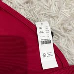 J.Crew Ribbed Triangle Bikini Top Hot Pink Size 3X Photo 2