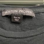 Boston Proper  Feather Studded Tee Size XS Black Jeweled Photo 3