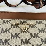 Michael Kors Jet Set Charm Natural Luggage Pocket Zip Messenger Crossbody Bag Photo 2