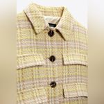 ZARA  New Bloggers Fav Luxury Cropped Textured Lapel Collar Long Sleeves Size M Photo 3