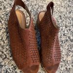 American Eagle Brown Peep-Toe  Wedge Sandals, size 9 Photo 0