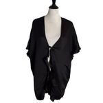 Victoria's Secret  Short Kimono Love Robe One Size Black Ruffle Loungewear Pajama Photo 12