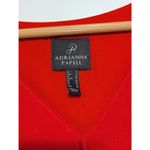 Adrianna Papell Sleeveless Asymmetrical Front Drape Crepe Shift Dress Orange Photo 2