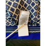 Dalia Flowy Blouse‎ Shirt Womens Small Blue Geometric Office Church Business Photo 7