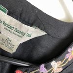 Vtg Vermont Country Store Womens 3X Plus Embroidered Button Up Top Floral Multi Black Photo 8