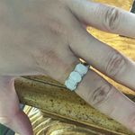 Natural Jade Sterling Silver Ring Size 8 Photo 3