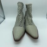 Free People  White Gray In The Loop Woven Ankle Boots Women's size 41 / 10.5 Photo 2