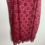 Enchanting Red Lace Nylon Mini Nightgown Dress Bow Size 1X Plus Photo 7