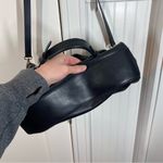 Vince Camuto ‎ Black Leather Large Foldover Crossbody Tote Bag versatile classic Photo 2