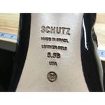 Schutz Luh Patent Leather Stretch Mid Calf Bootie Women's 5.5 Black Stiletto Photo 7