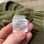 Olive Green Cotton Crop Top and Shorts Set M Size M Photo 5