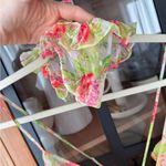 Victoria's Secret Victoria’s Secret Lingerie set babydoll mini dress thong floral chiffon sheer Photo 6