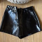 Noli Black High Waist Shorts Sleek Faux Leather Photo 0