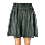 7 For All Mankind Retro Faux Leather Ruffle Boho Skirt Photo 0