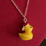 Boutique Happy Holidays Rubber Ducky Santa Hat Necklace Merry Christmas Jewelry Ducks NEW Photo 0