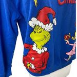 The Grinch Dr. Seuss Women's Blue Graphic Print Hoodie Hooded Sweatshirt Top M Size M Photo 3