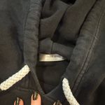 ANINE BING  Black Hoodie with White Details Photo 5