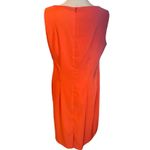 AGB DRESS Coral Sheath Dress with Tucking Detail on Bodice Size 12 Orange Photo 3