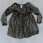Vanity 80s VTG vintage gold sequin empire waist tunic blouse size M medium NWT Photo 4