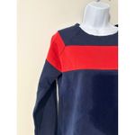 Sail To Sable  Womens Top Size S Long Sleeve Red Navy Colorblock Pullover Photo 1