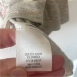 Francesca's Size Small Grey Floral Embroidered Peplum Babydoll Bohemian Style To Gray Photo 5