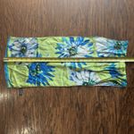 Ellen Tracy Scarf 100% Silk Blue Green Floral Flowers Spring Watercolor 11x52 Photo 4