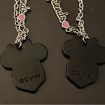 Disney Set Lot of 2 Minnie Mouse Best Friends Necklaces Necklace silver chain 18” New Photo 4