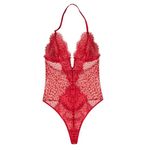 Victoria's Secret Very Sexy V-wire Red Lip Lace Lingerie Teddy Photo 2