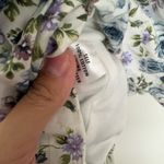 MABLE white floral ruched puff sleeve mini dress size S Photo 1