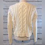 LA Hearts  Sweater Cropped Cable Knit Ivory-Small Photo 1