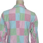 Talbots Patchwork Striped Seersucker Casual Blazer Women’s Size 8P Pink White Photo 6