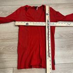 Armani Jeans Women’s Red Ribbed Cutout Twist Viscose Blend Sweater Size 12 Photo 2