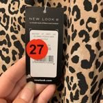 New Look  Animal Print Ruched Mock Neck Midi Dress Size 4 Long Sleeves NWT Photo 3