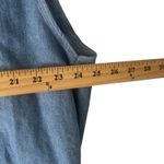 Kikomo Vintage Women's Plus Size 24W Denim Western Button‎ Up Sleeveless Shirt Blue Photo 5