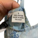 Vintage Y2K Small Blue Floral Print Keyhole Bloomcore Spring Romantic Dinner Photo 10