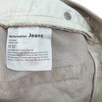 Reformation Cynthia Tonal Reworked High Rise Straight Jeans Cream Size 24 Photo 12