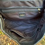 Isaac Mizrahi OLIVIA SATCHEL IN SOLID BLACK PEBBLED LEATHER. Photo 10