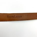 Ralph Lauren  Vintage White Leather Belt Monogram Logo Photo 4