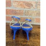 Colin Stuart Vintage Blue and Gold Heels Size 9.5 Photo 2