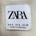 ZARA  Shirt Dress Tunic Top‎ Long Sleeve Button Down  Beige Size Small Flowy Photo 2