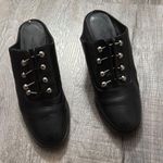 Rebecca Minkoff Black and Silver Mules with Block Heel Photo 2