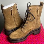 Tory Burch  Tan Lace Up Boots with Chunky Sole size7 Photo 6